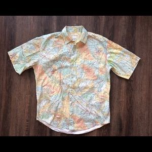 COPY - VTG BANANA REPUBLIC WORLD MAP SHIRT Mens M…